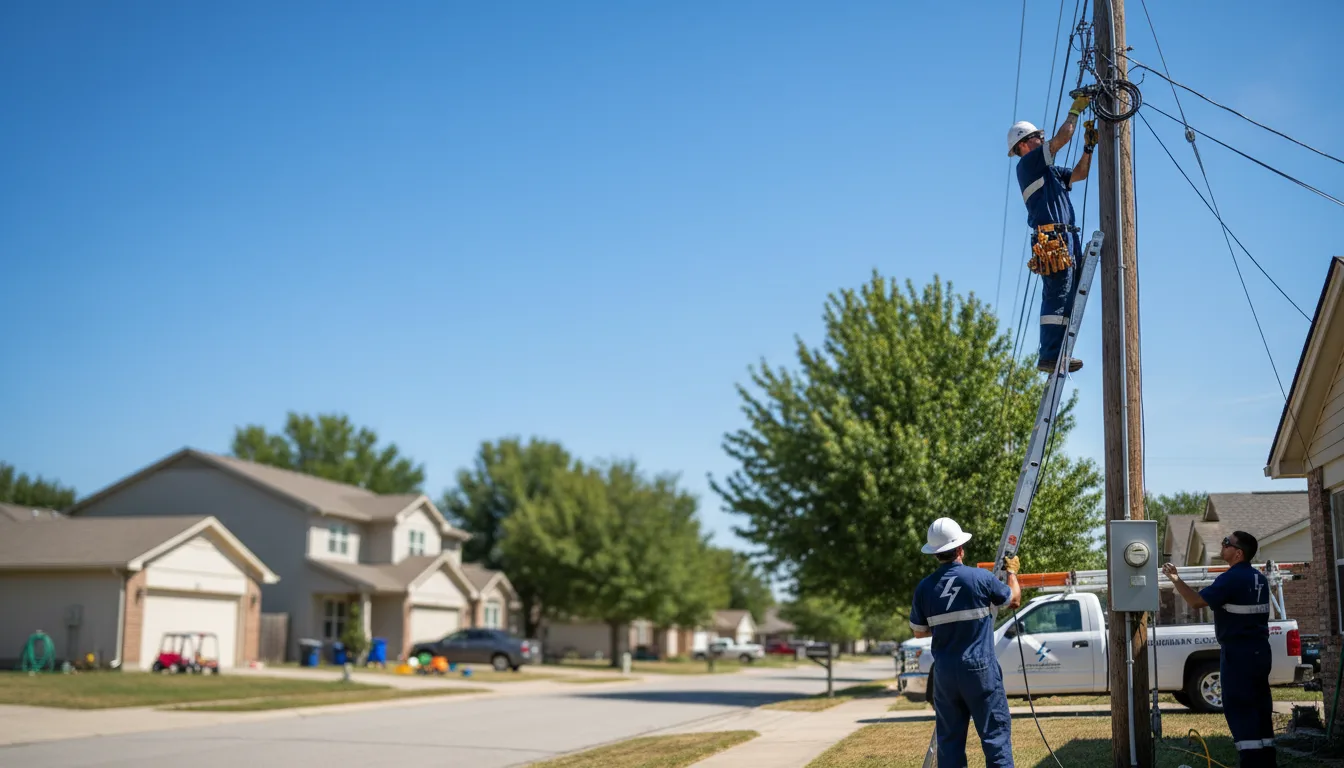 Residential electrician providing installation services in Hewitt, WI